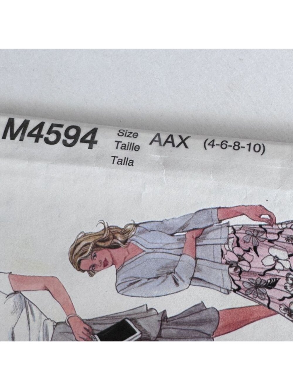 McCalls Sewing Pattern M4594 Y2K Flowy Skirt Ruffle Hem Boho Chic 4-10 Uncut - Picture 7 of 12